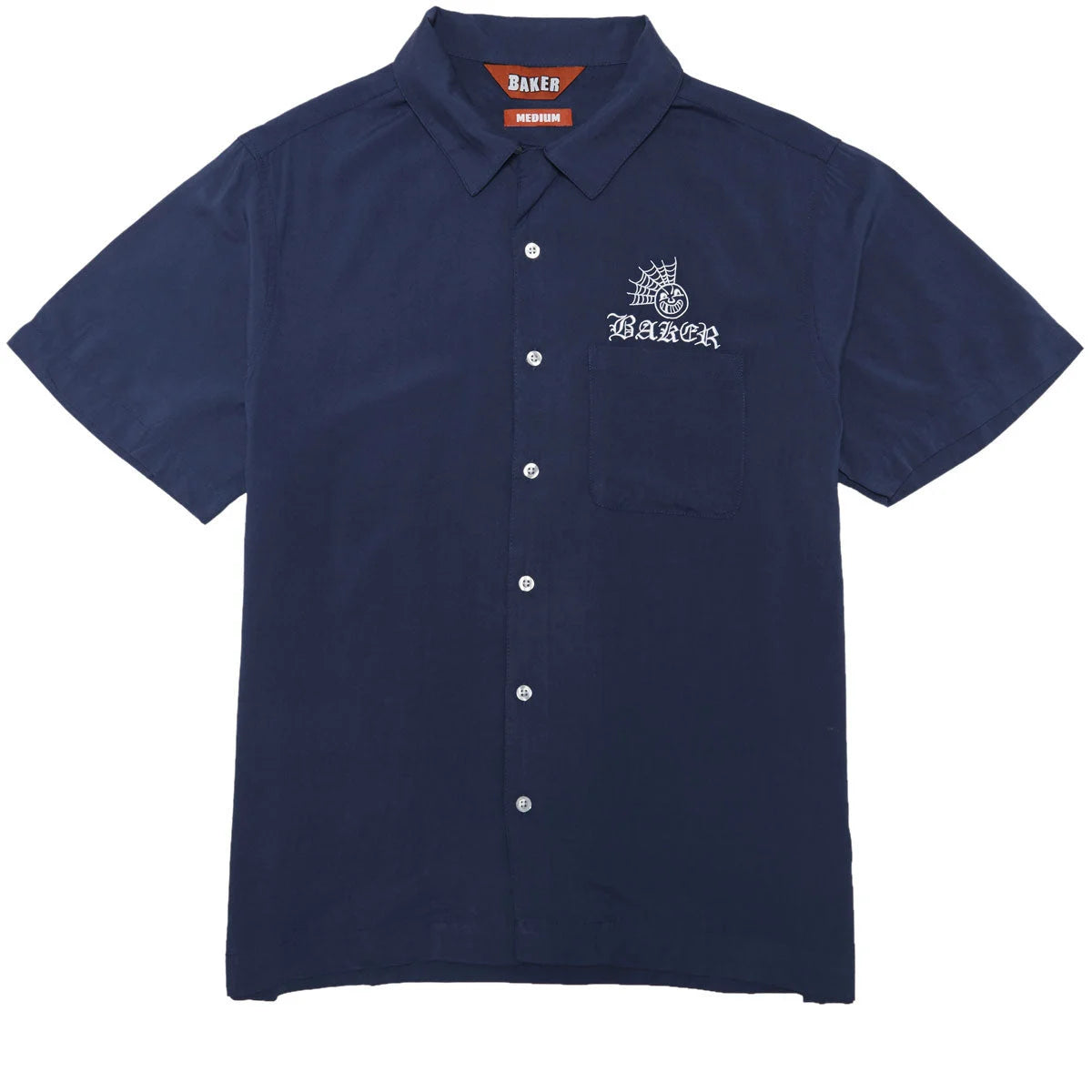 baker jollyman ss button up shirt blue