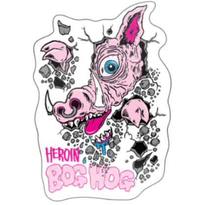 heroin allegory bog hog sticker