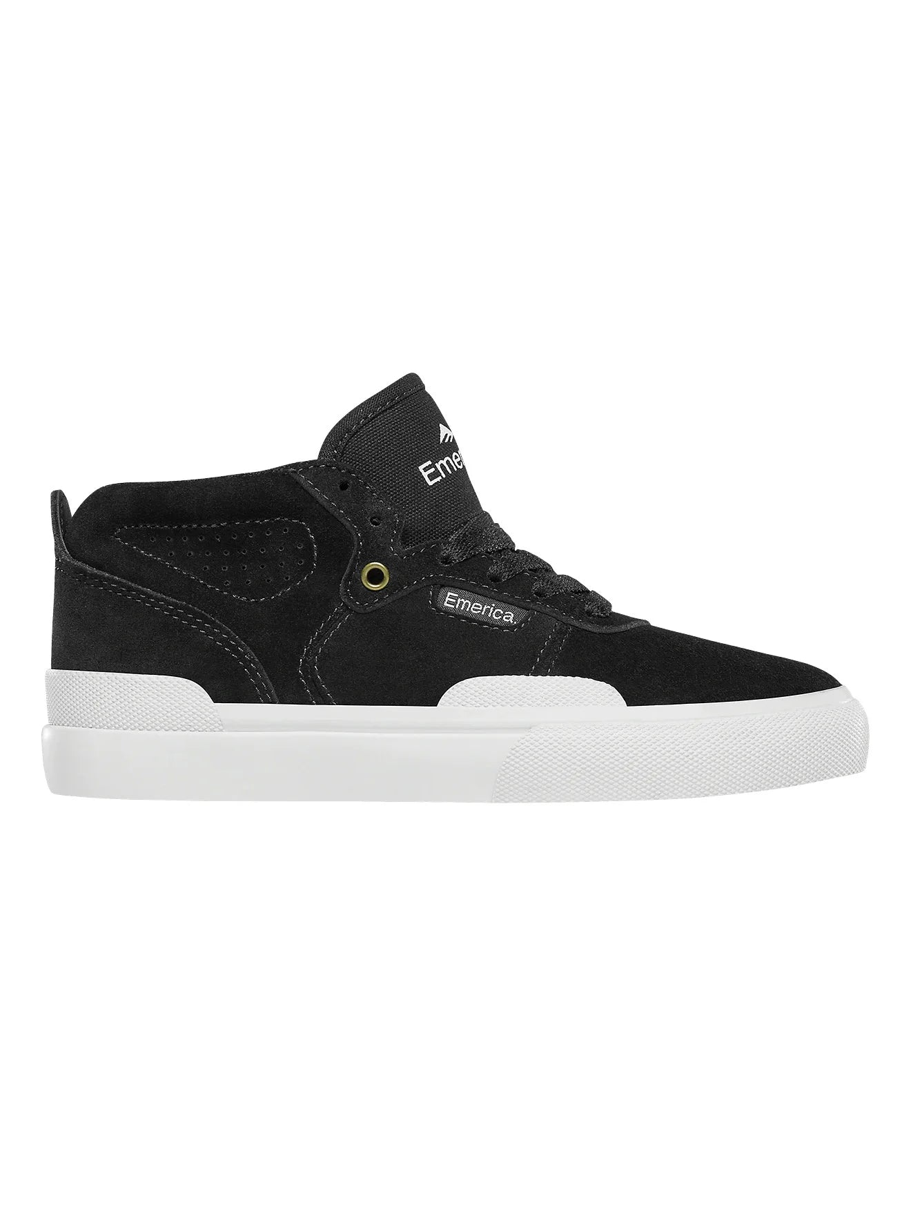 emerica pillar youth shoe black white gold 5.5c