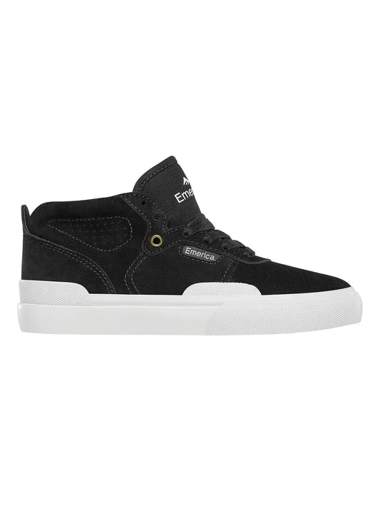 emerica pillar youth shoe black white gold 5.5c