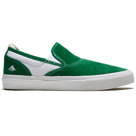 emerica wino g6 slip on shoe green white gum 11.5