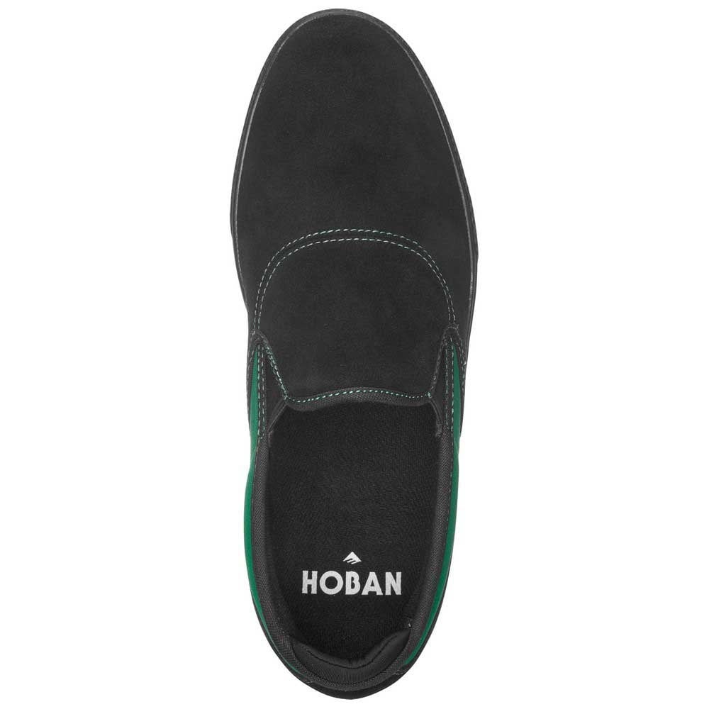 emerica x brandon hoban wino g6 slip cup shoe black green 6