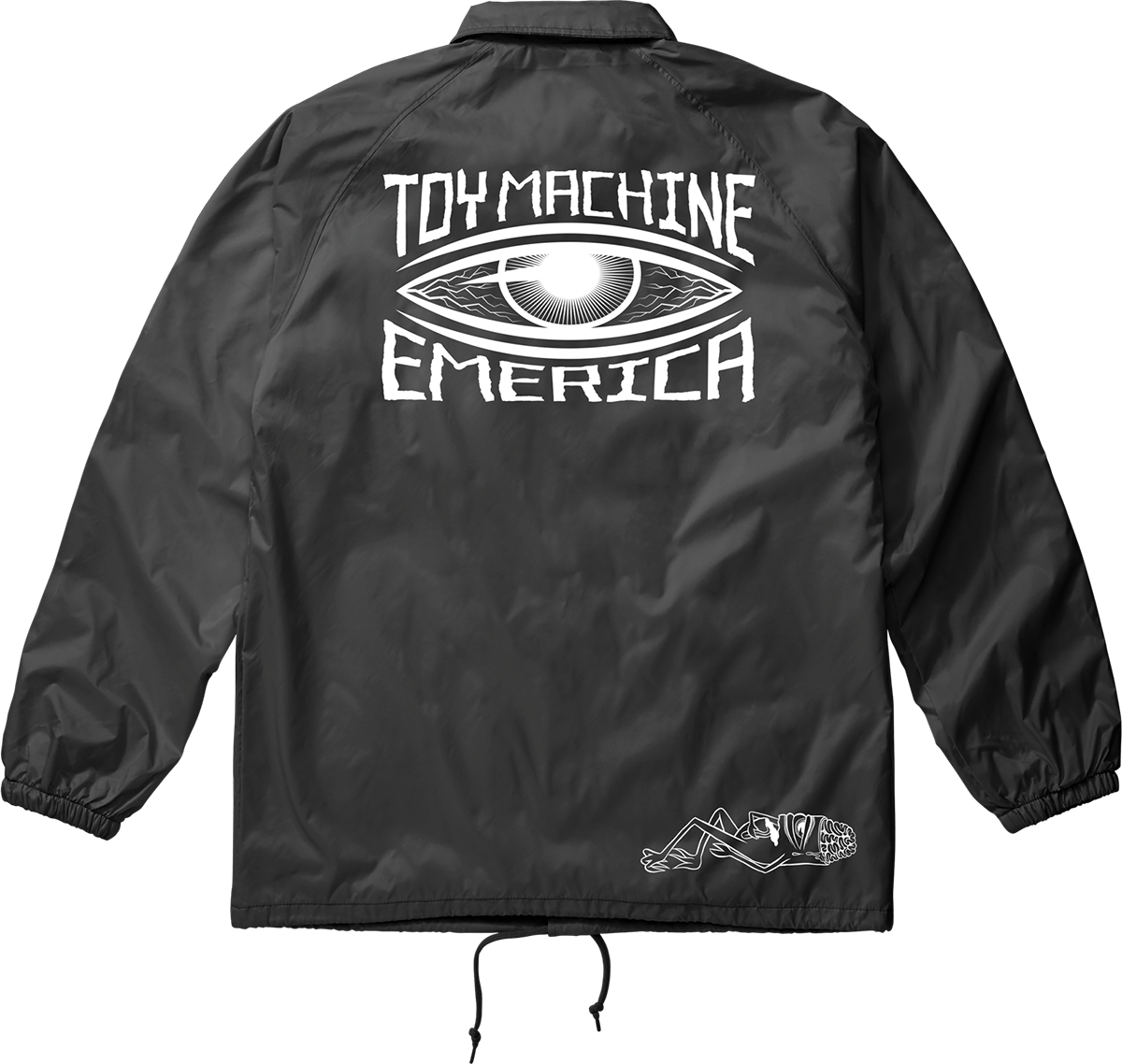 emerica x toy machine coaches jacket black