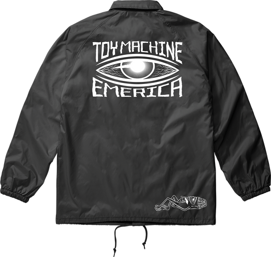 emerica x toy machine coaches jacket black