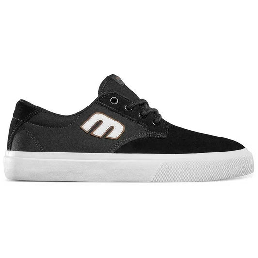 etnies barge plus shoe black white 10