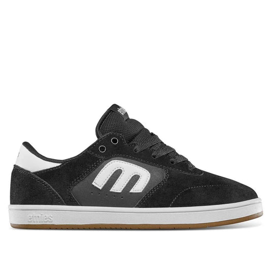 etnies kids windrow shoe black white gum 2.5c