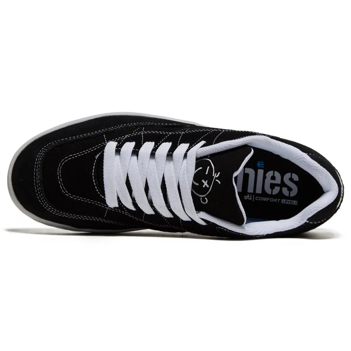 etnies snake shoe black white