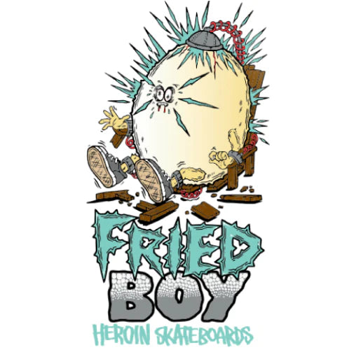 heroin fried boy sticker