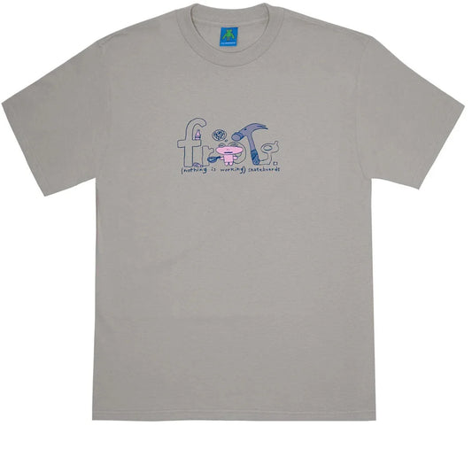 frog nothing is working tee silver