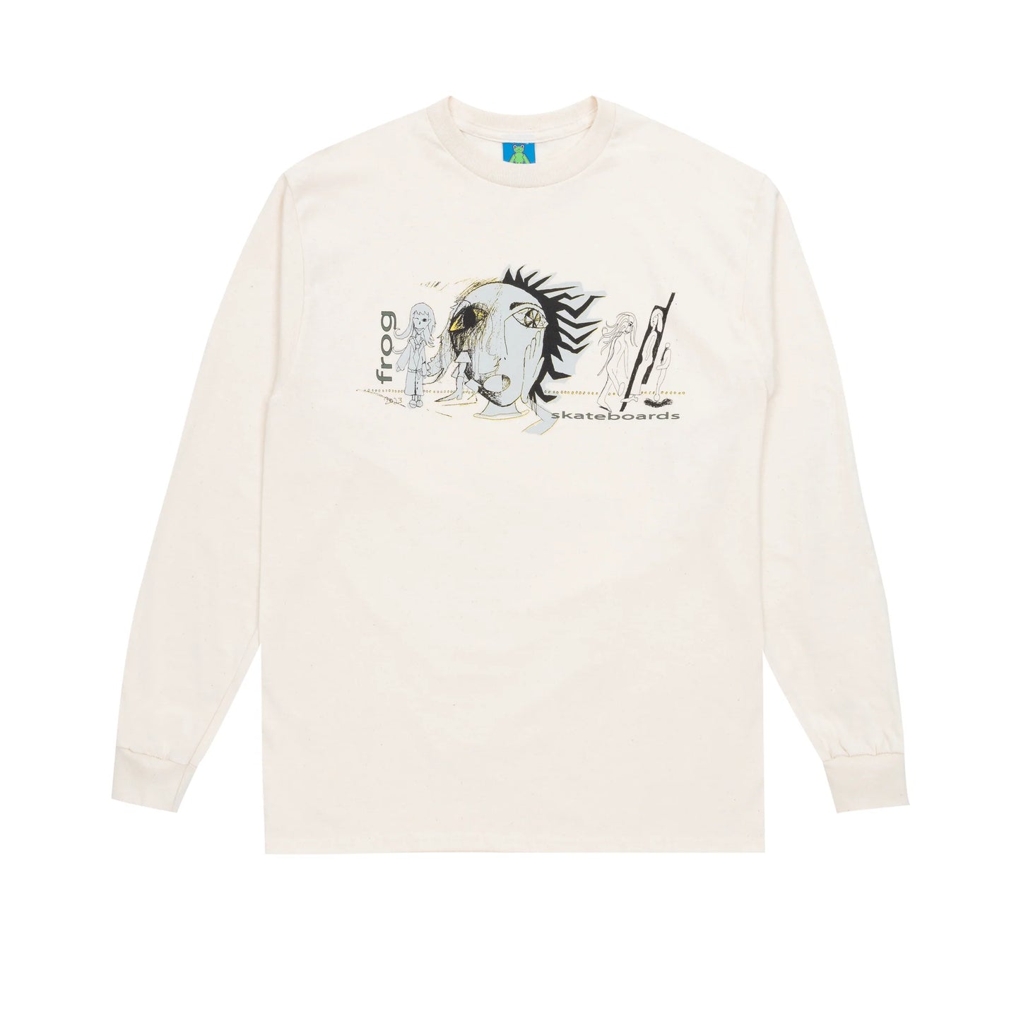 frog screamers longsleeve tee natural