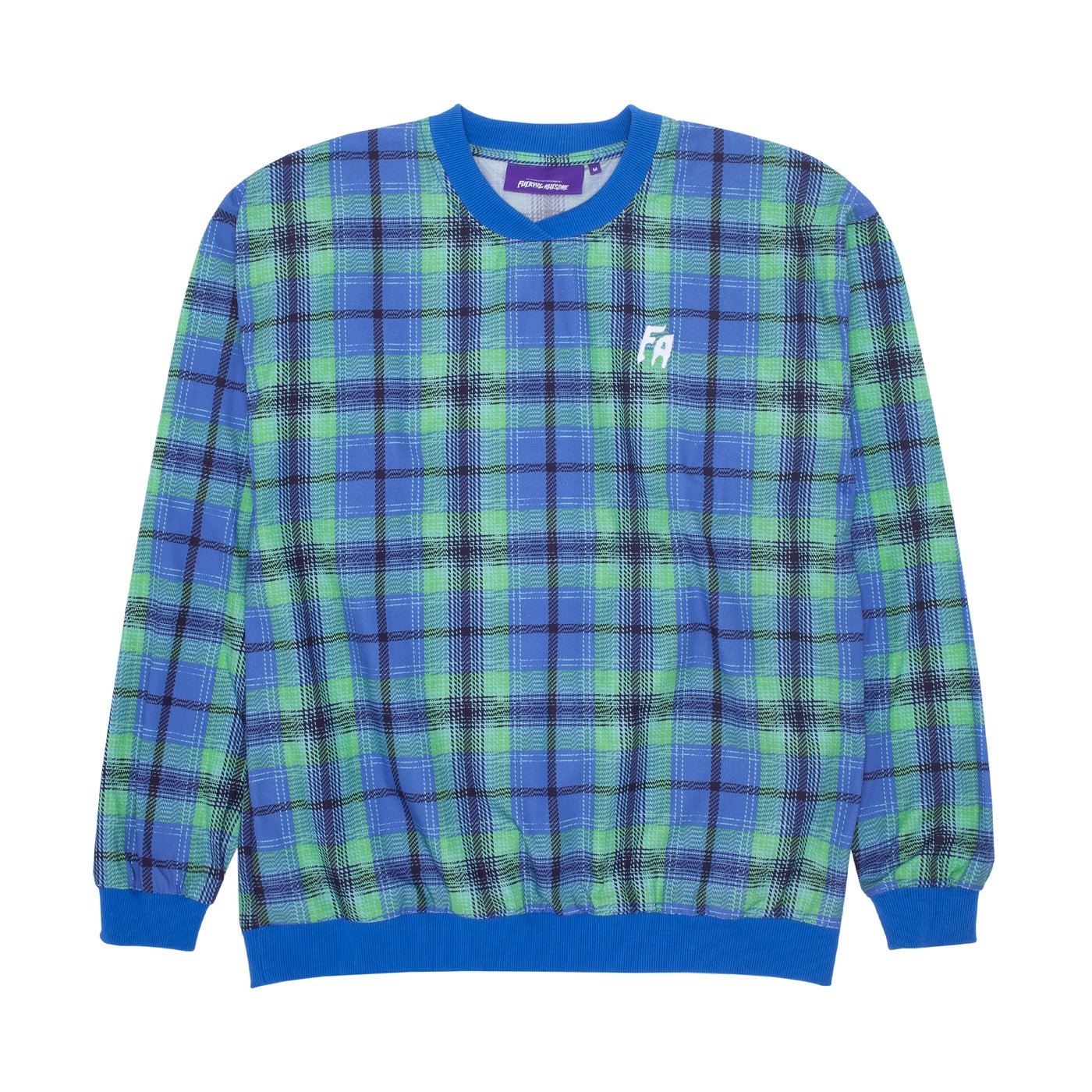 fucking awesome golf pullover wind shirt blue