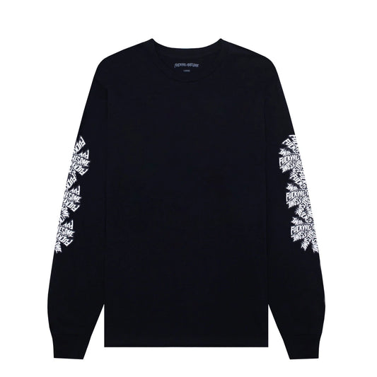 fucking awesome three spiral longsleeve tee black