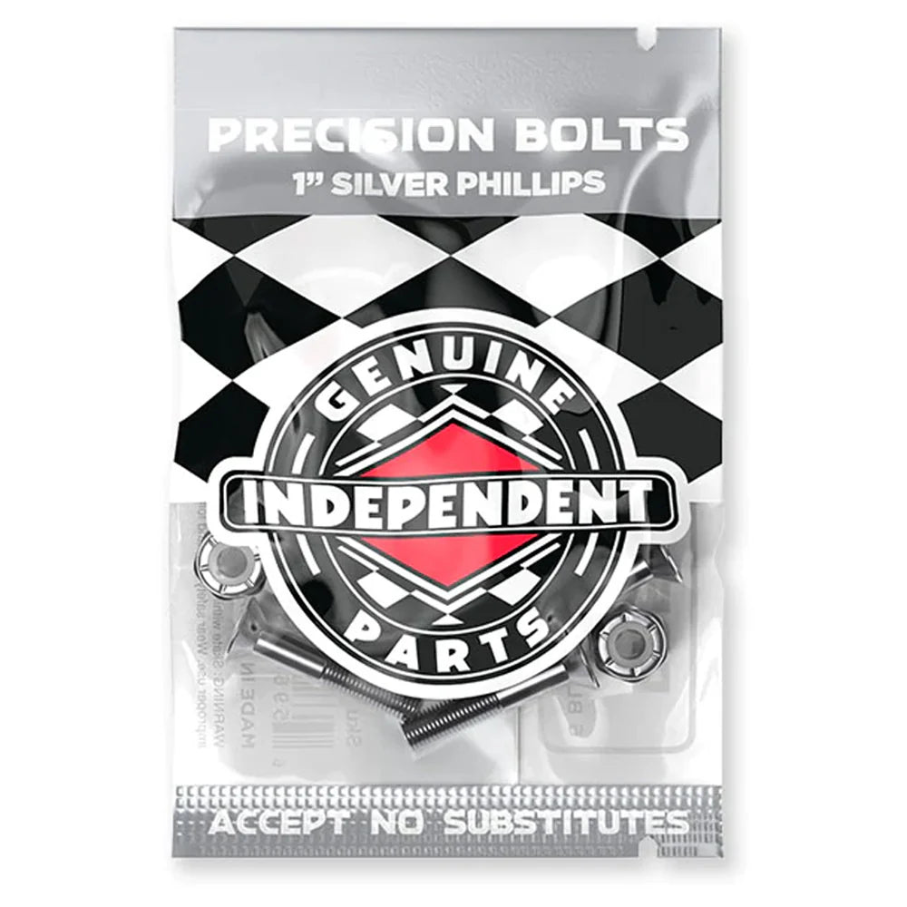 independent phillips 1in black silver hardware