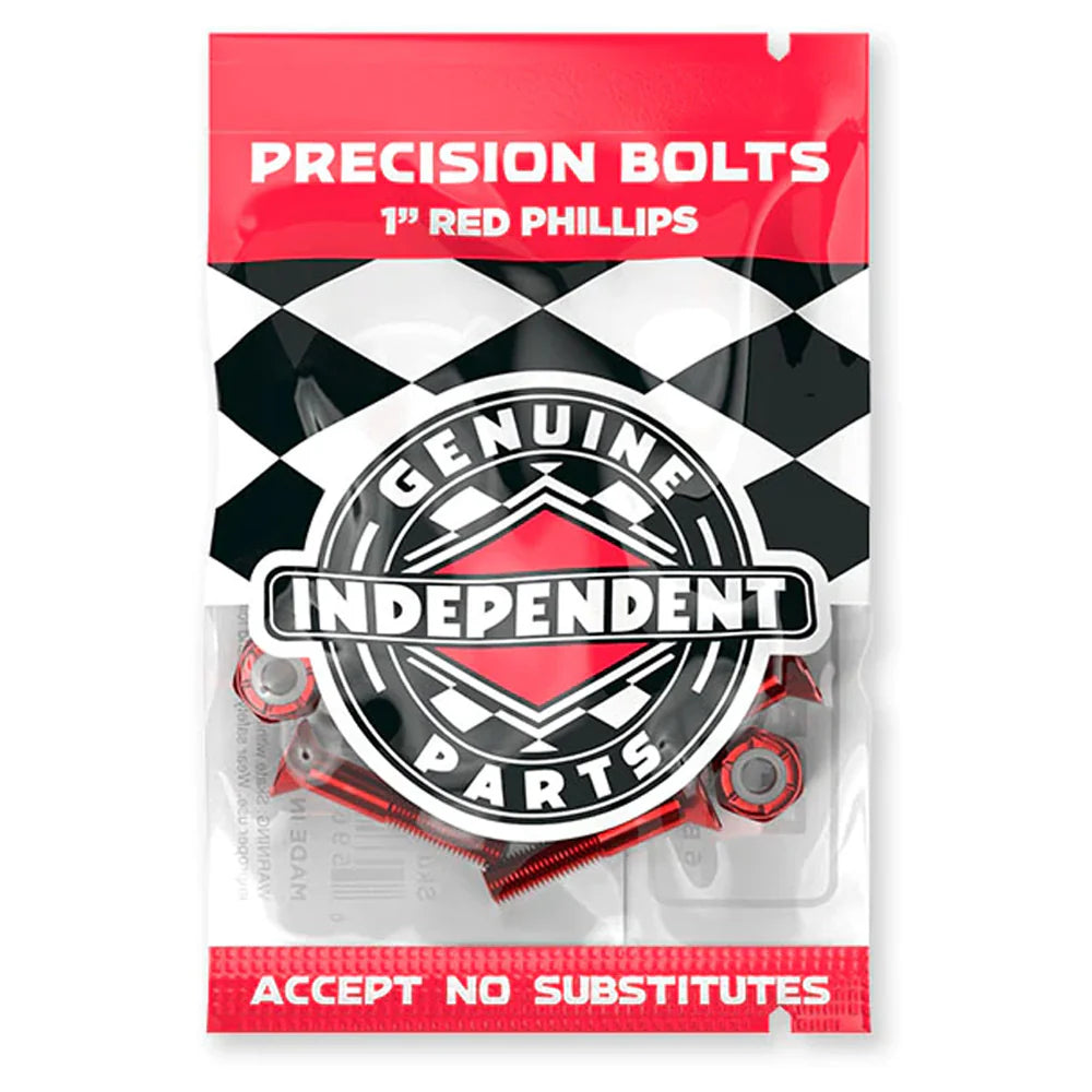 independent phillips 1in black red hardware