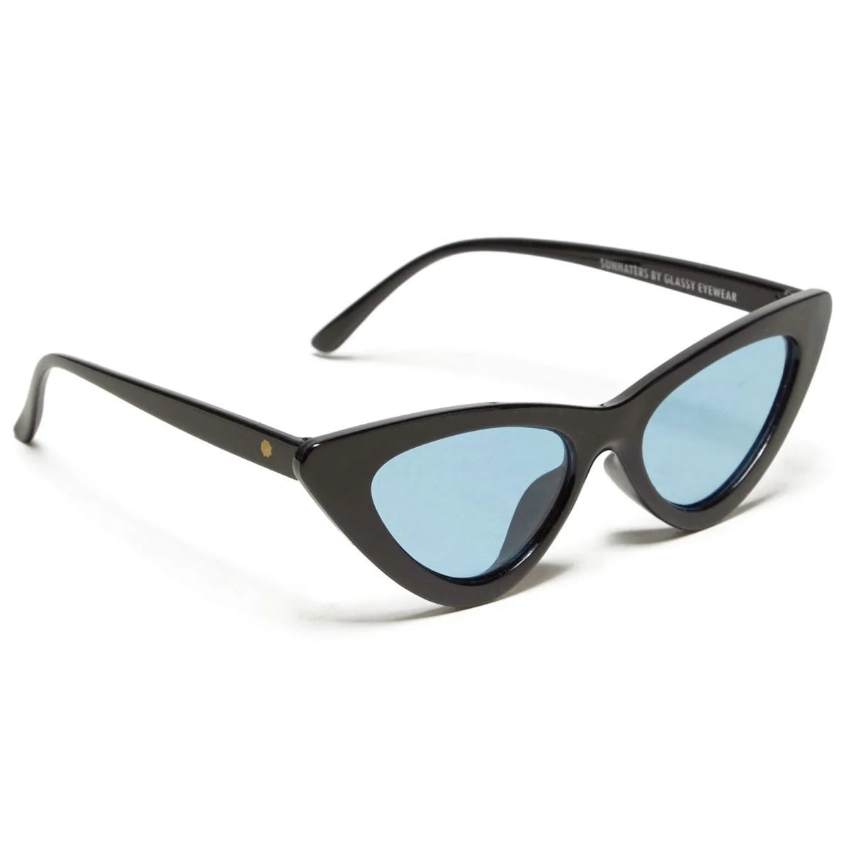 glassy billie polarized black blue lens sunglasses