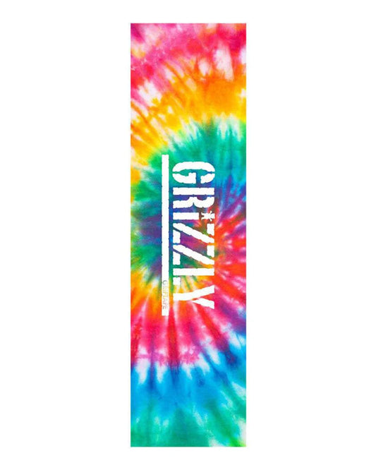grizzly tie dye stamp summer22 multi perforated 9in grip