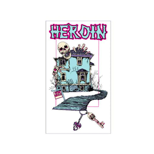 heroin haunted house sticker