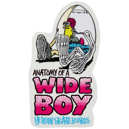 heroin teggxas anatomy wide boy sticker