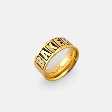 baker brand logo gold ring