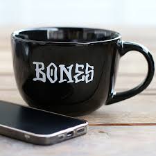 bones stitch black mug 22oz