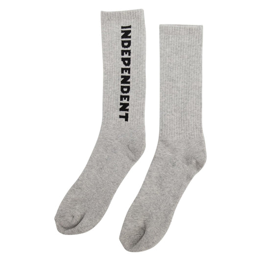 independent baseline mid crew sock grey heather 9 - 11