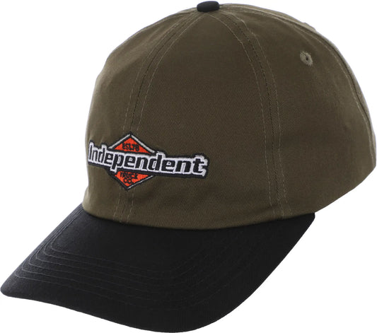 independent mojochrome dad snapback hat olive black