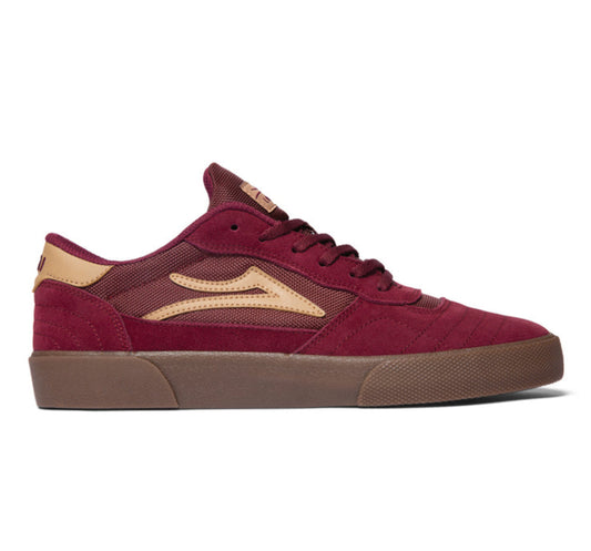 lakai cambridge kids shoe burgundy suede 1.0c