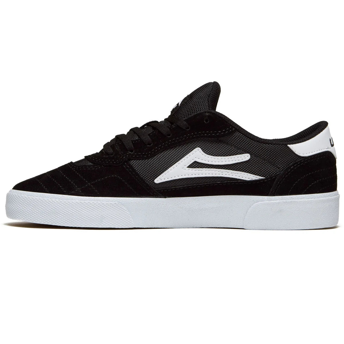 lakai cambridge shoe black white suede