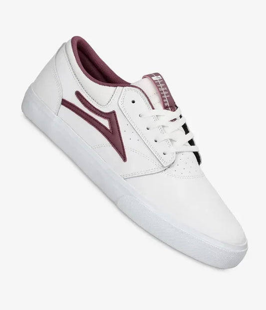 lakai griffin shoe white burgundy leather 9