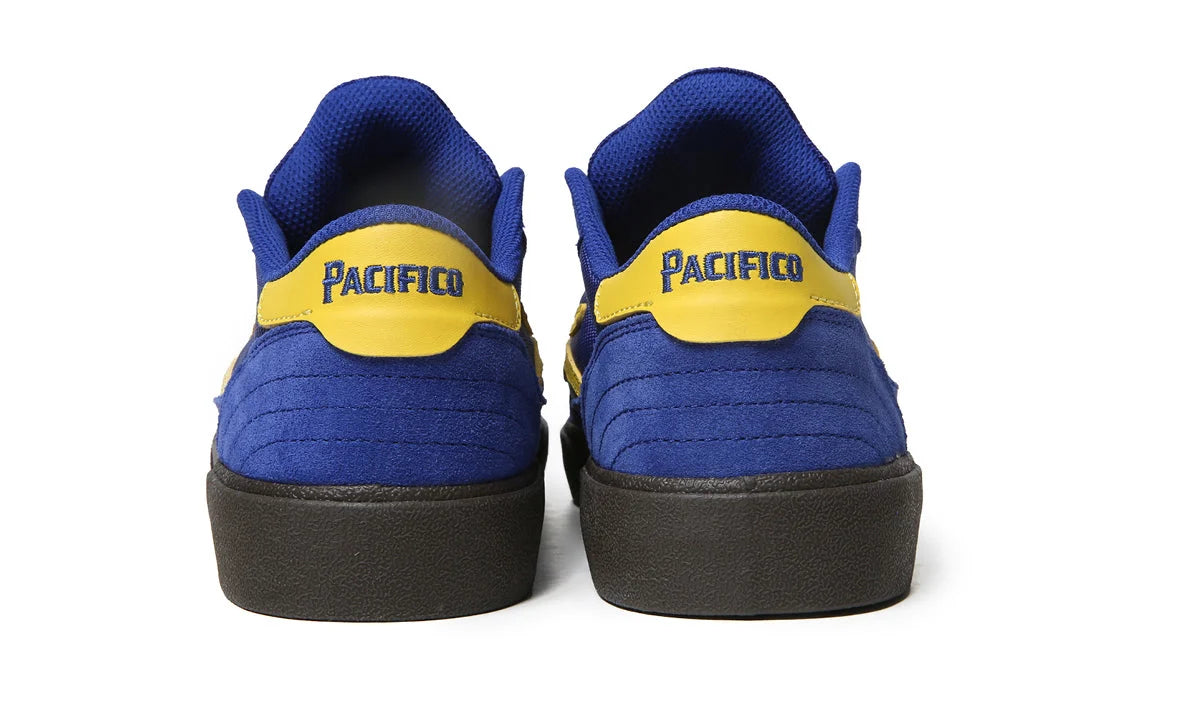 pacifico x lakai cambridge shoe blue yellow suede 6