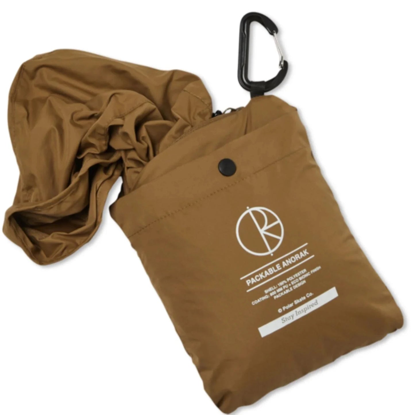 polar packable anorak brass