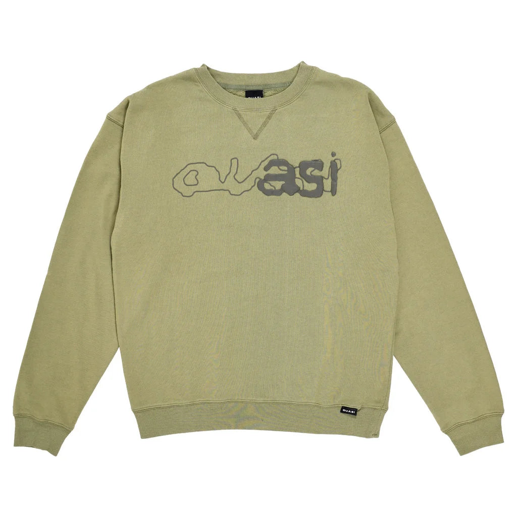 quasi lowercase crewneck sweatshirt sage