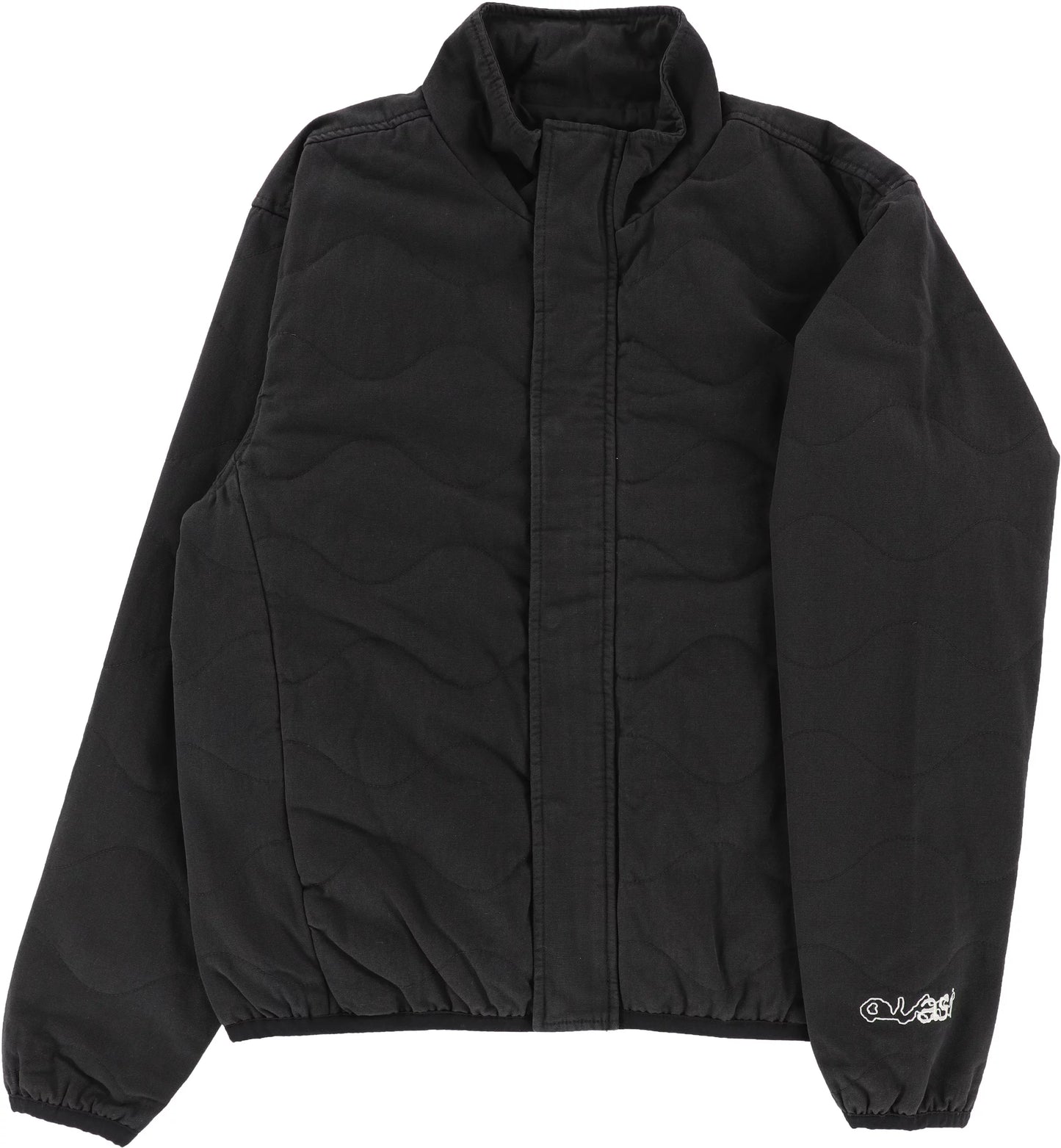 quasi path quilted jacket black