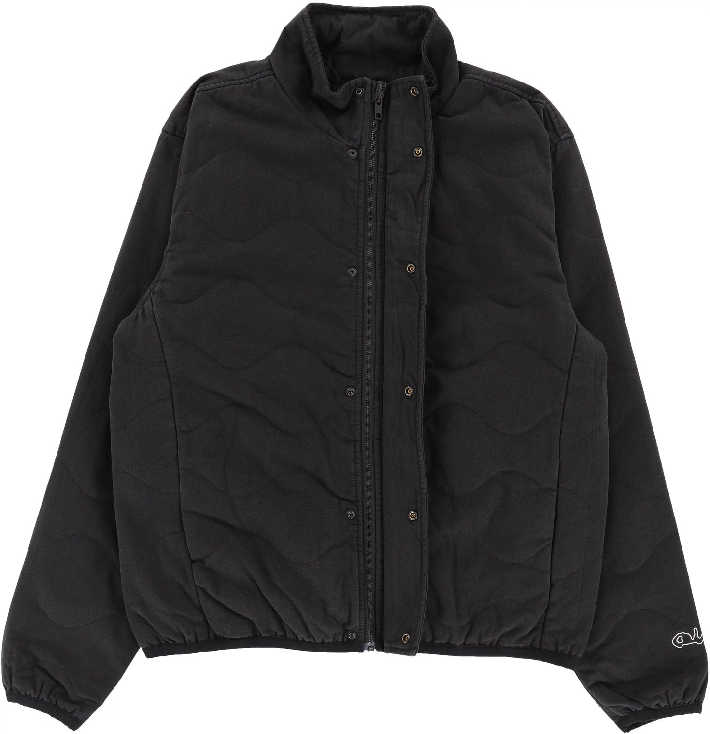 quasi path quilted jacket black