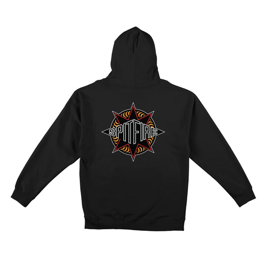 spitfire sure shot zip hoodie black