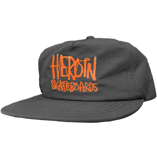 heroin script nylon snapback hat black