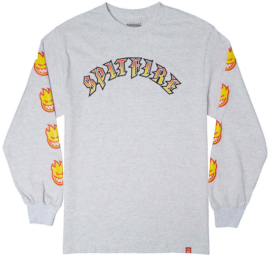 spitfire old e bighead longsleeve tee ash grey