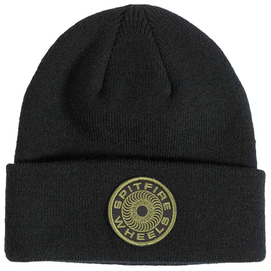 spitfire classic 87 swirl patch cuff beanie black