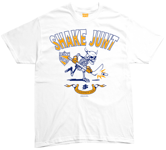 shake junt knuckle puck tee white