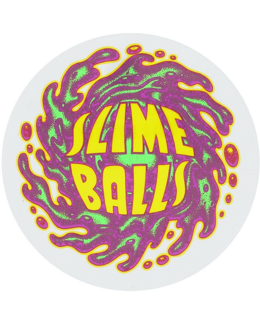 slime balls logo 3.5in x 3.5in sticker yellow green purple