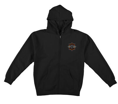 spitfire sure shot zip hoodie black