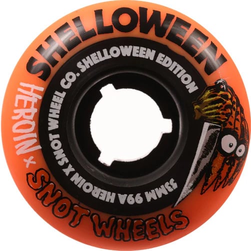 snot x heroin boogerthane shelloween 99a 53mm wheels orange black core 53mm