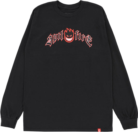 spitfire immortal fire longsleeve tee black red