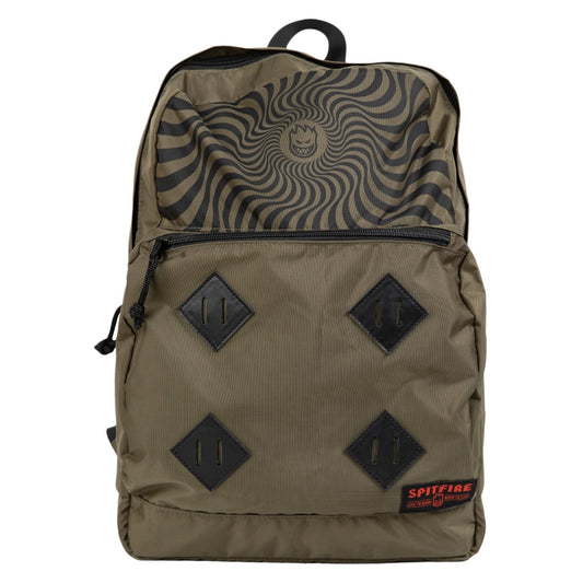 spitfire big head swirl olive black backpack