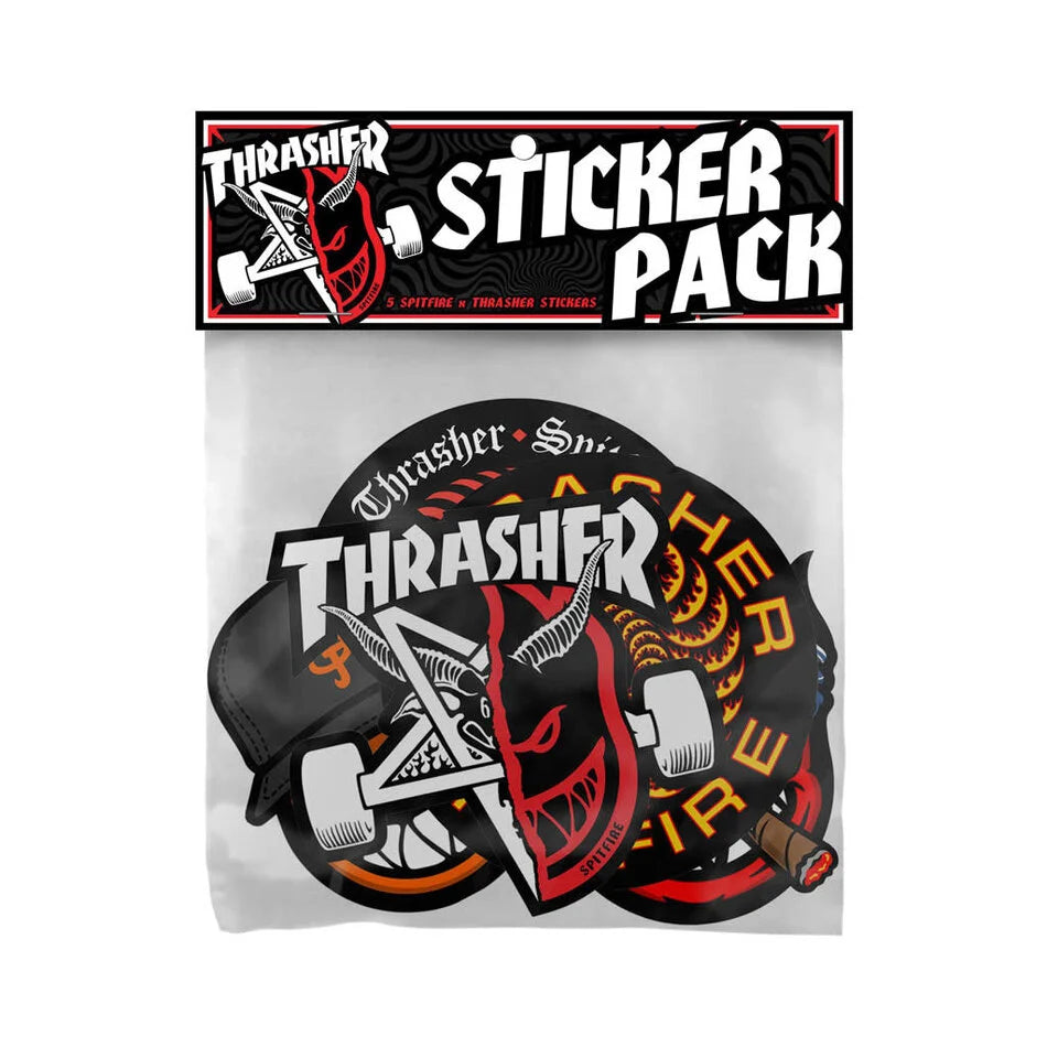 spitfire thrasher sticker 5 pack