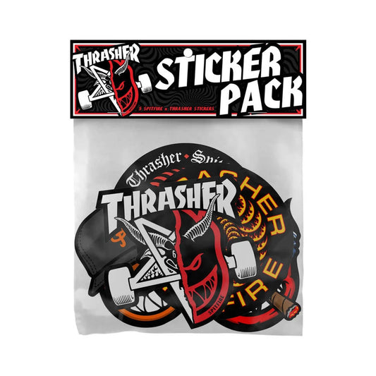 spitfire thrasher sticker 5 pack