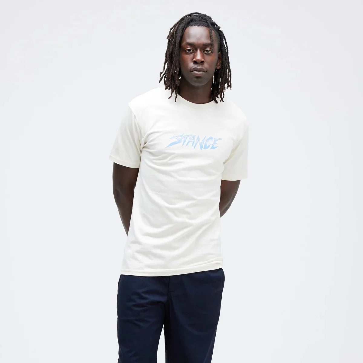 stance bolted tee vintage white