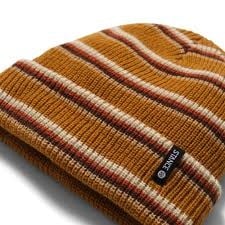 stance icon 2 stripe beanie golden