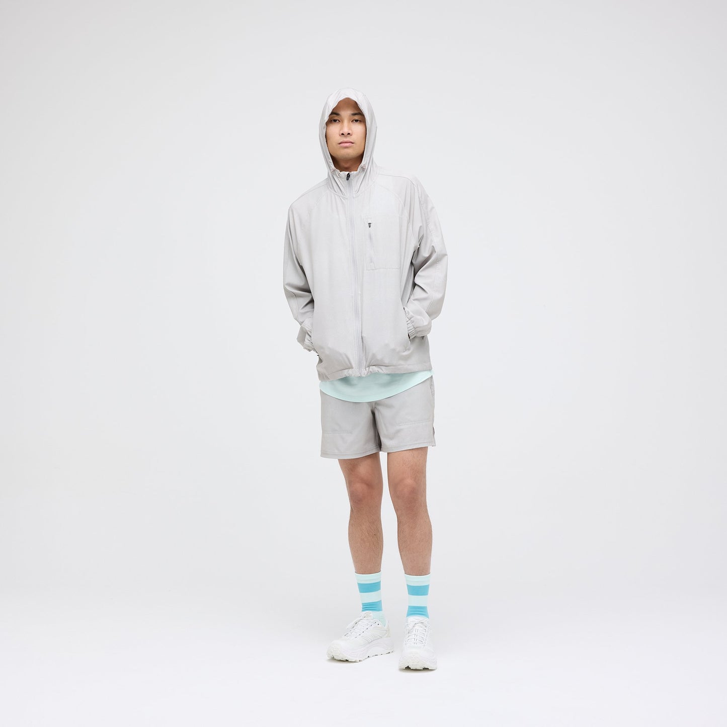 stance performance warm up jacket string grey