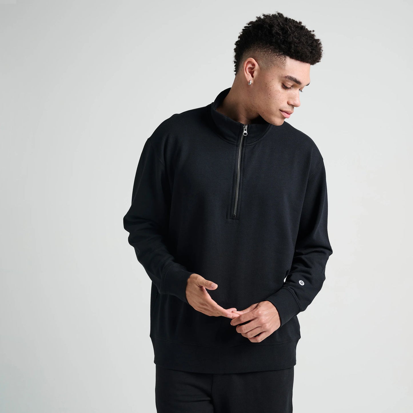 stance shelter 1/2 zip pullover black